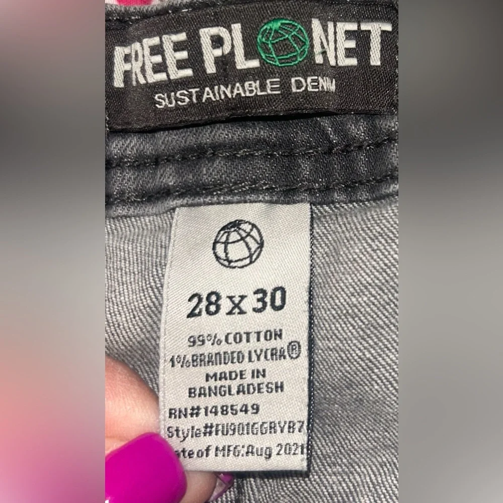 Free‎ Planet Jeans Women’s 28x30 Black Dark Wash Skinny Jeans